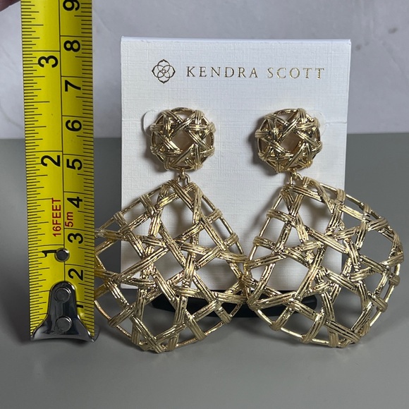 Kendra Scott Gold Starement Earrings - Picture 3 of 3